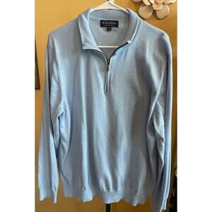 Men's 346 Brooks Brothers Supima Cotton Blue Polo Pullover Sweater XL